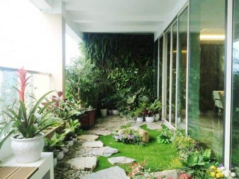 Góc vườn khô cho không gian sống thêm xanh