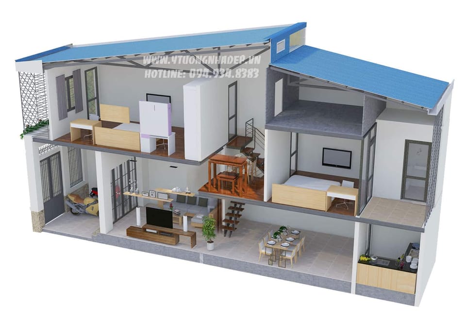 ƯU – NHƯỢC điểm của nhà ống lệch tầng đẹp
