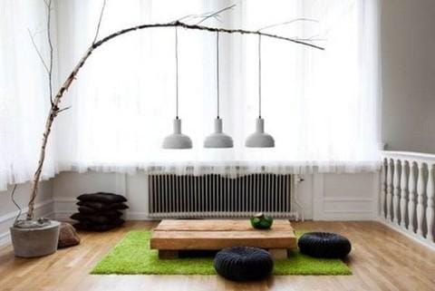 Trang trí phòng khách mang phong cách Nhật